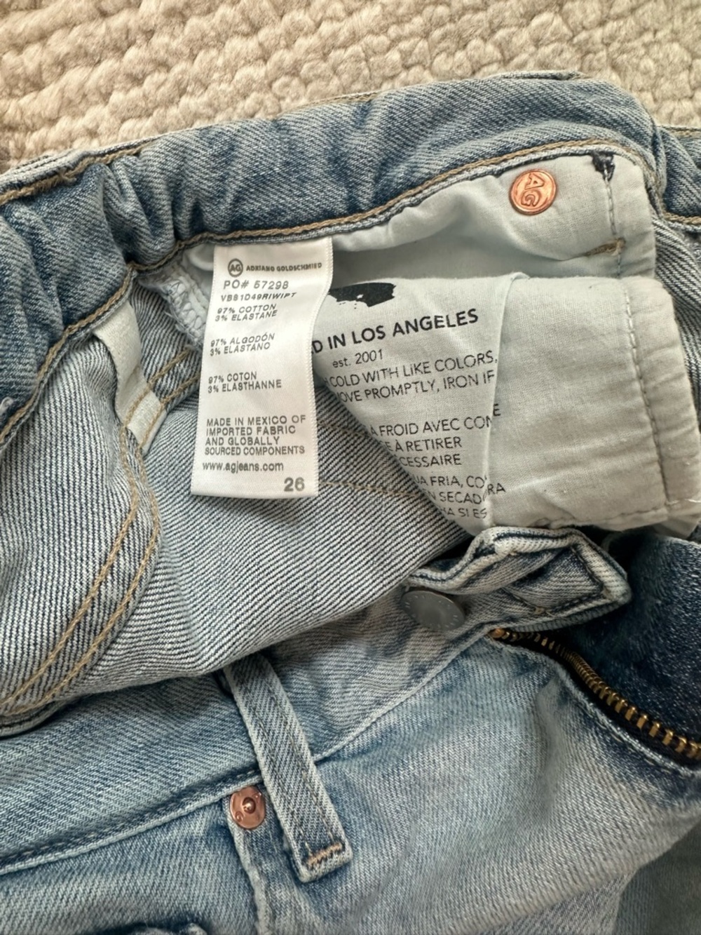 AG Saige Wide Leg Crop Jeans size 26 - Picture 3 of 6